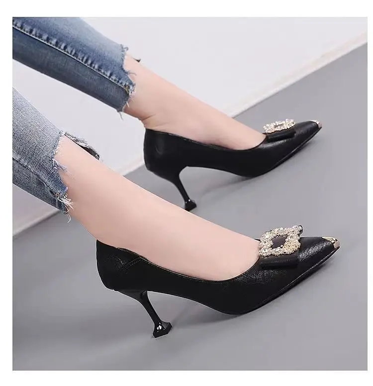 Women's Elegant Pointed Stiletto Heels in Soft Leather — feature 19