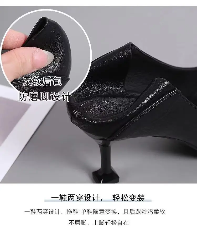 Women's Elegant Pointed Stiletto Heels in Soft Leather — feature 4