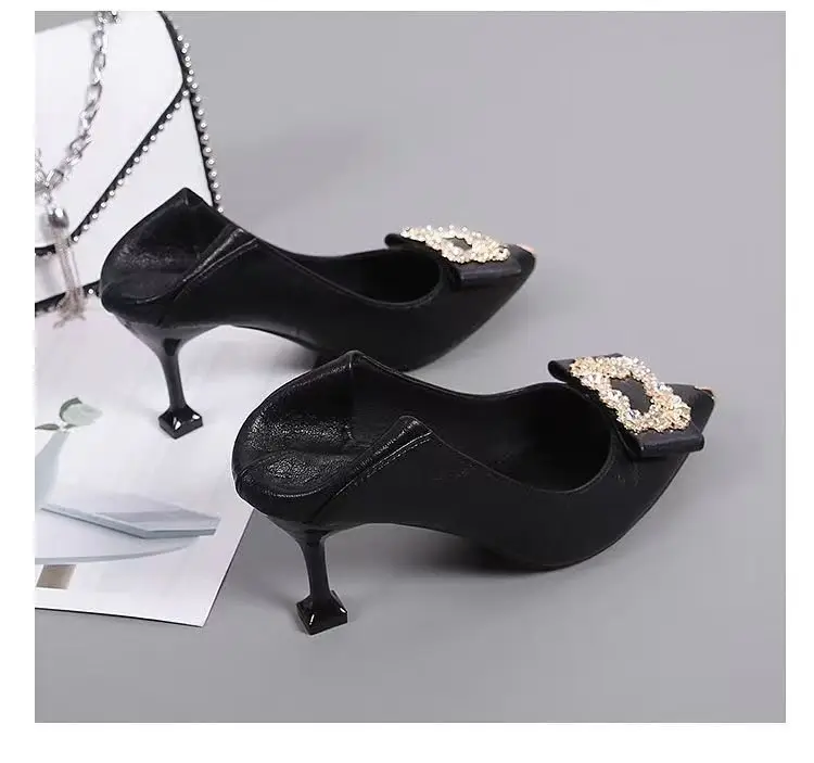 Women's Elegant Pointed Stiletto Heels in Soft Leather — feature 8