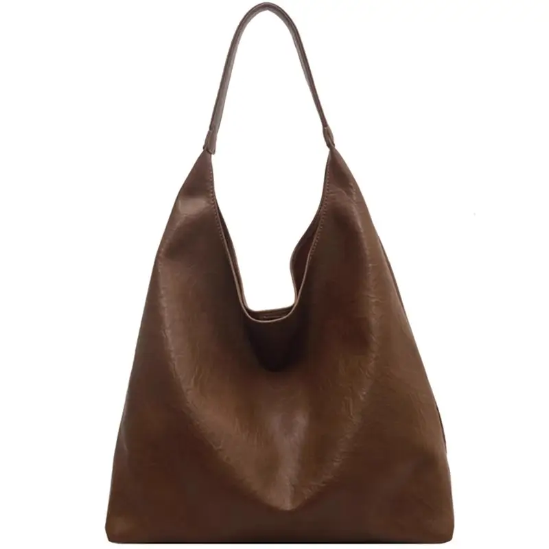 Large Capacity Women's Shoulder Bag Textured Black Autumn Winter 2026 - Image 5