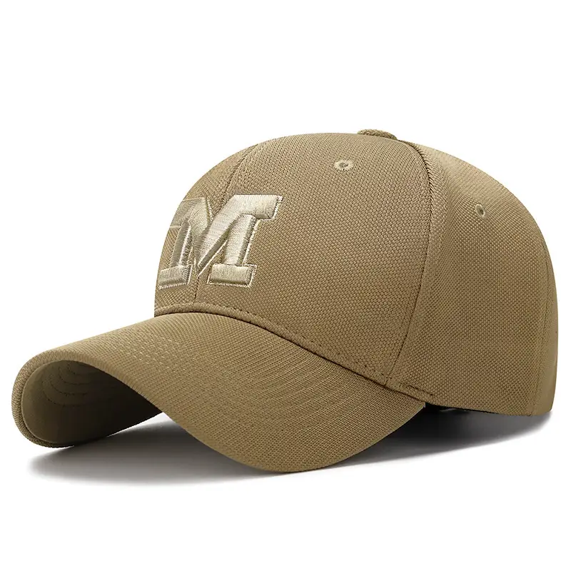 New M Letter Embroidered Black Baseball Cap