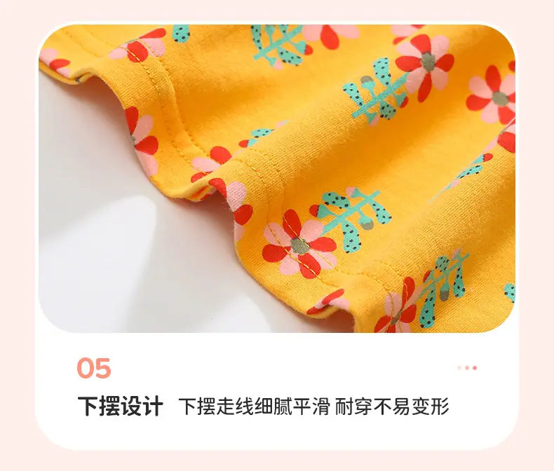 Little Girls Princess Dress Yellow Cotton Summer — feature 13