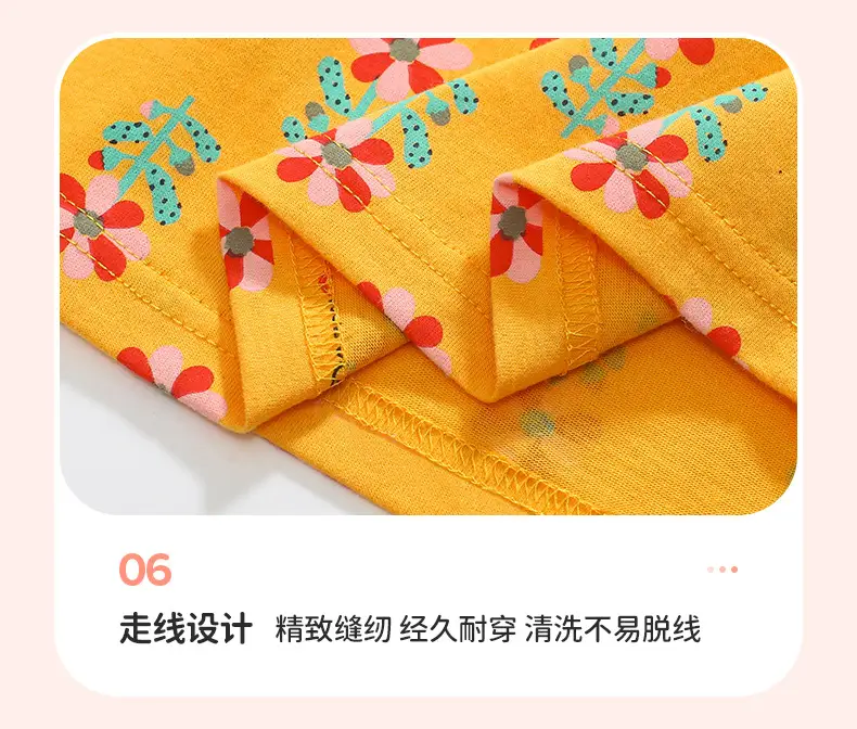 Little Girls Princess Dress Yellow Cotton Summer — feature 14