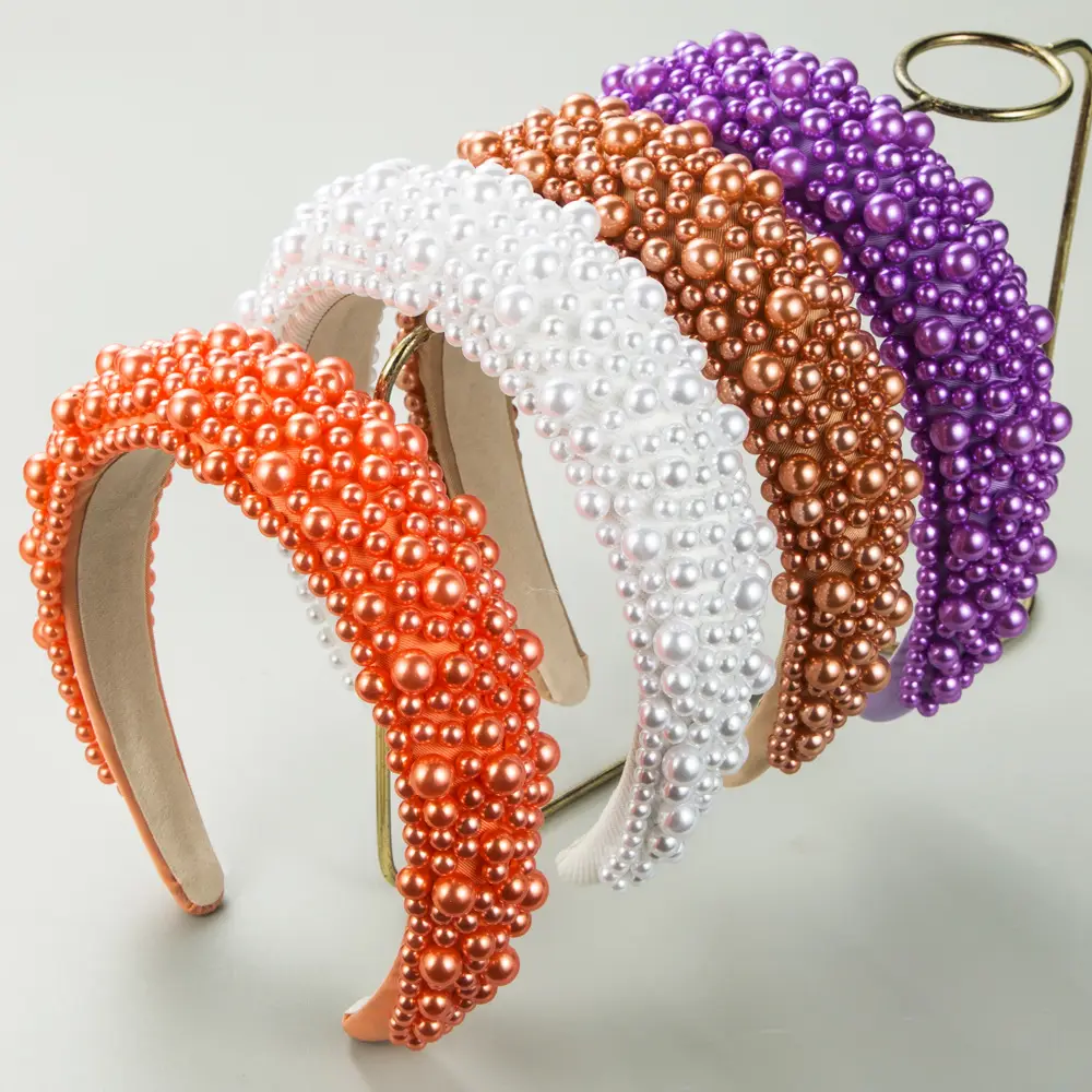 Purple Pearl Headband for Women Light Luxury Autumn Winter - Image 5
