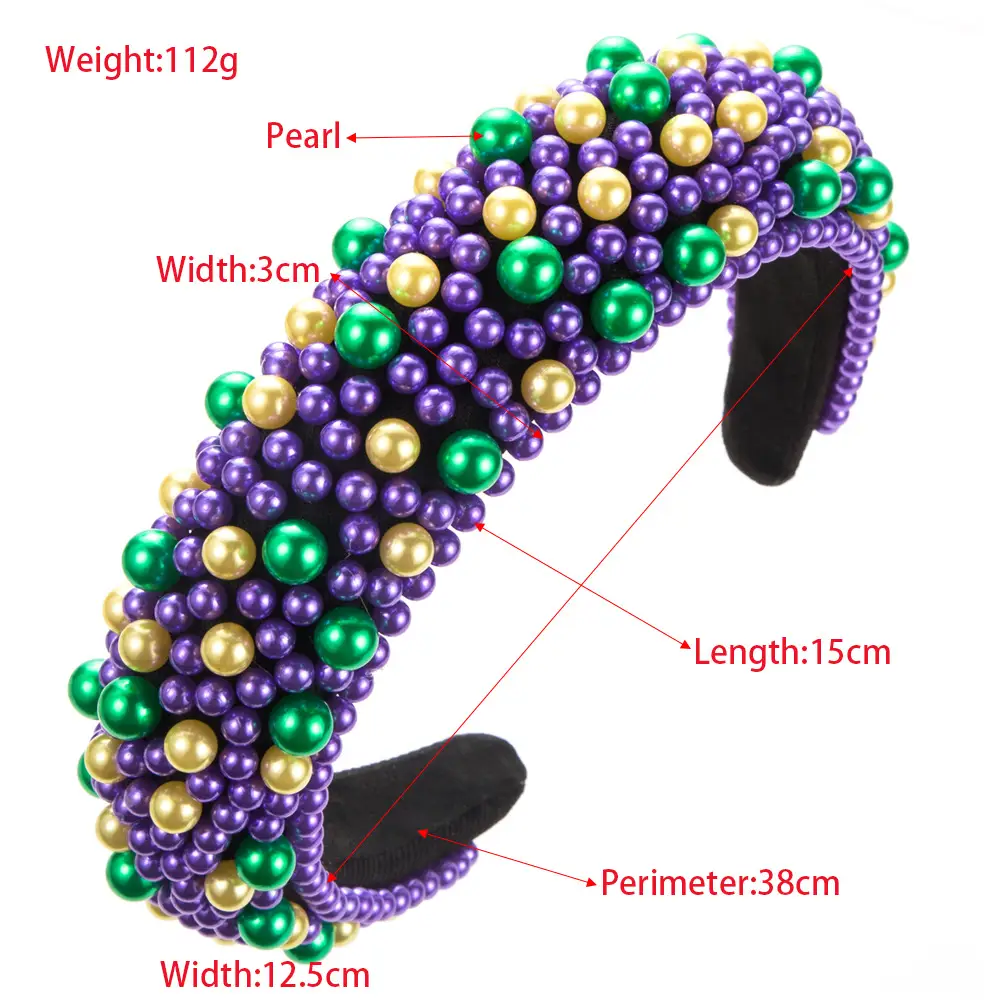 Purple Pearl Headband for Women Light Luxury Autumn Winter - Image 6