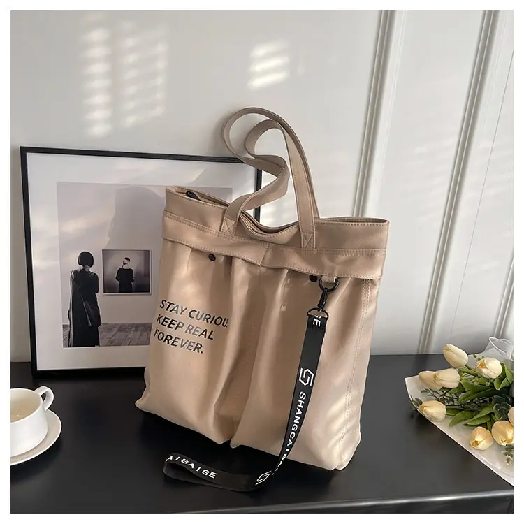 Canvas Textured Shoulder Bag Women Large Capacity 2023 — feature 23