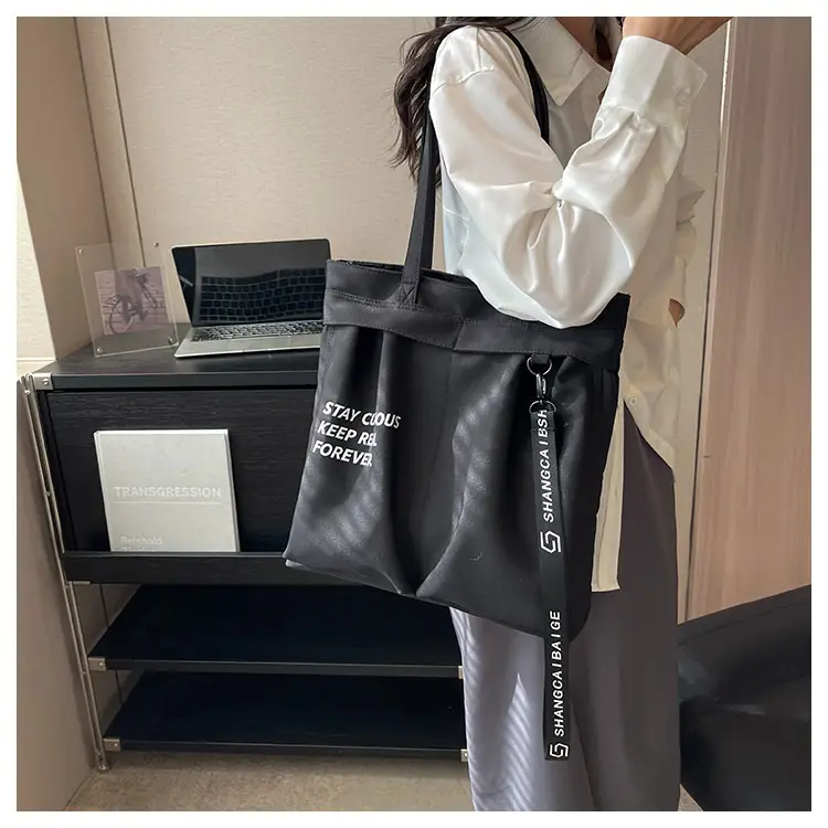 Canvas Textured Shoulder Bag Women Large Capacity 2023 — feature 8