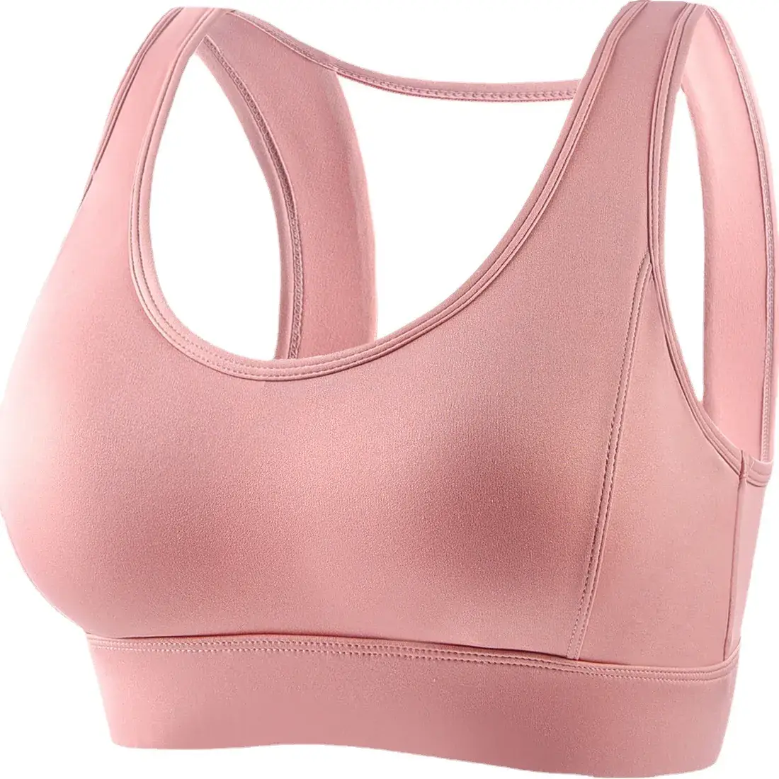 Women's Pink Breathable Sports Bra Vest Bra
