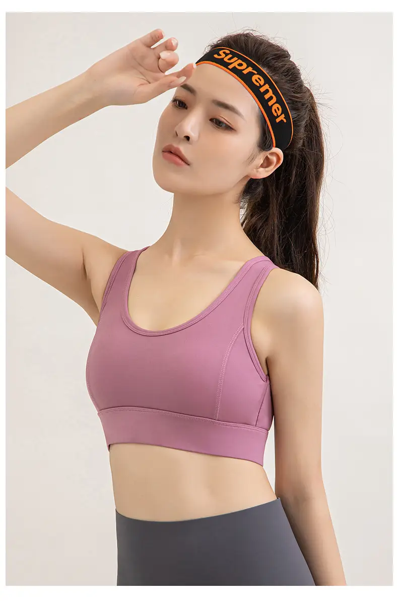 Women's Pink Breathable Sports Bra Vest Bra — feature 21