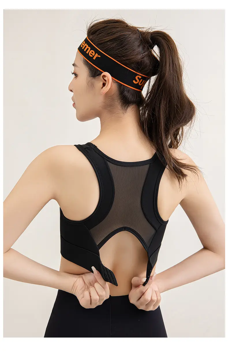 Women's Pink Breathable Sports Bra Vest Bra — feature 24