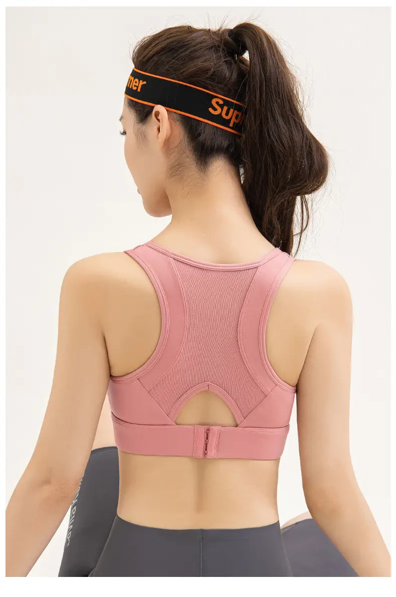 Women's Pink Breathable Sports Bra Vest Bra — feature 3