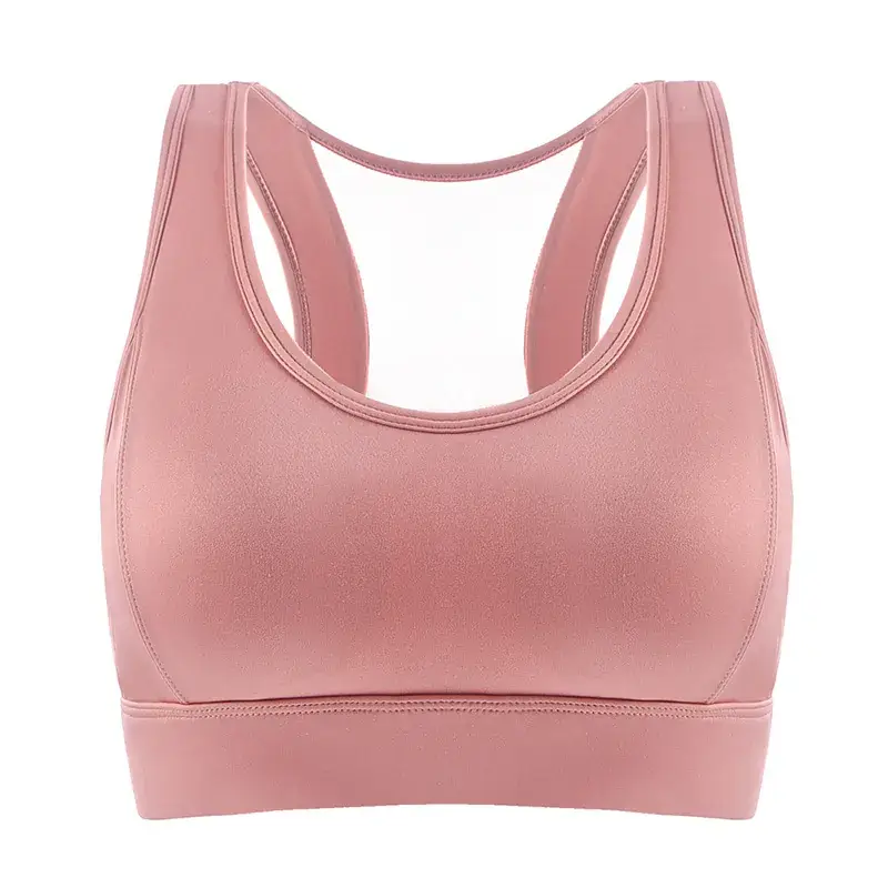 Women's Pink Breathable Sports Bra Vest Bra