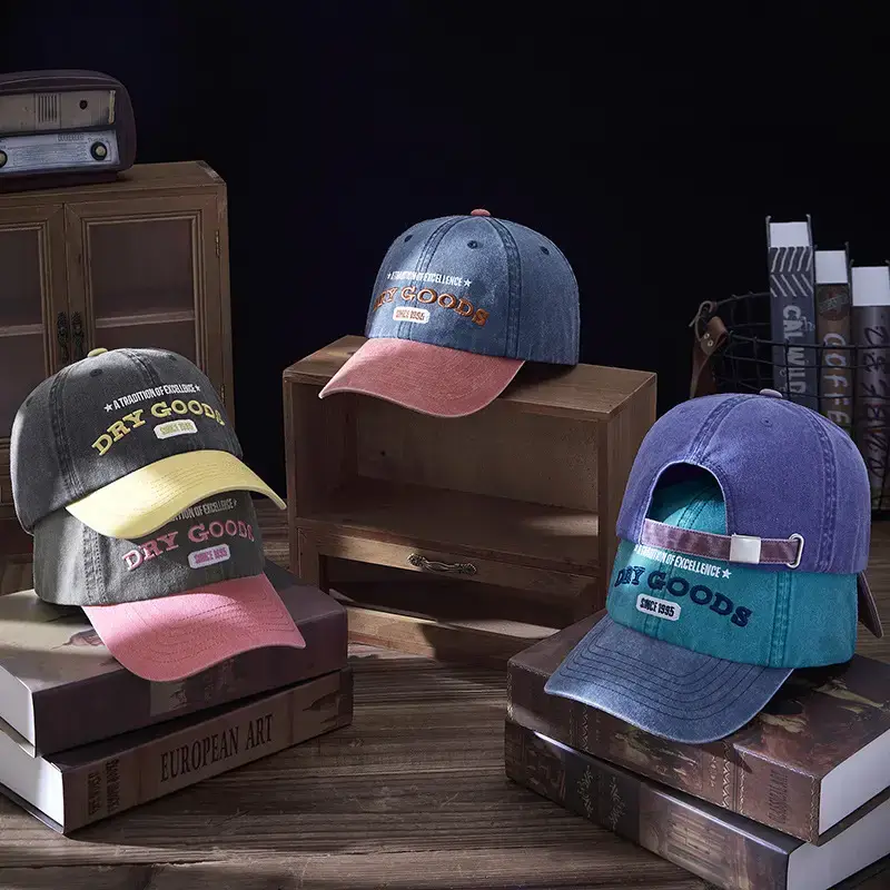 Street Retro Washed Peaked Cap 2025 with Letter Embroidery - Image 7