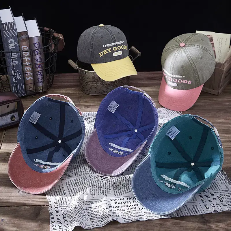 Street Retro Washed Peaked Cap 2025 with Letter Embroidery - Image 9