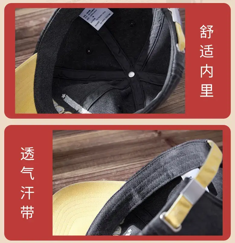 Street Retro Washed Peaked Cap 2025 with Letter Embroidery — feature 25