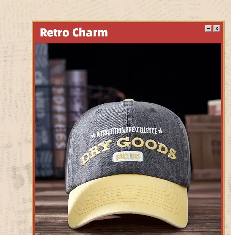 Street Retro Washed Peaked Cap 2025 with Letter Embroidery — feature 8