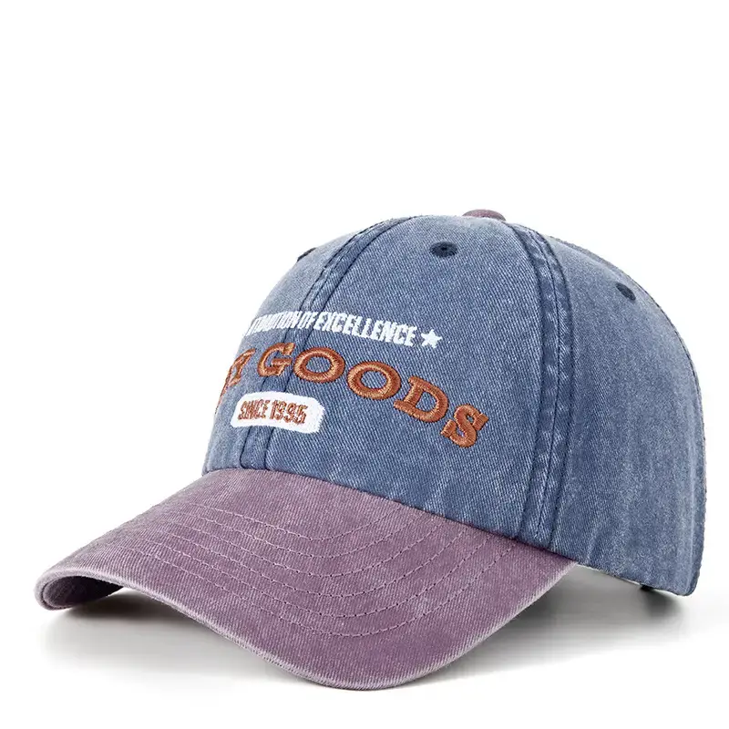 Street Retro Washed Peaked Cap 2025 with Letter Embroidery - Image 2
