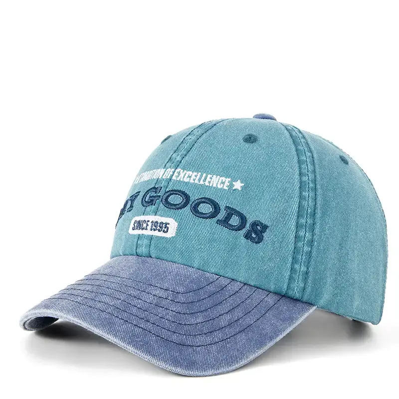 Street Retro Washed Peaked Cap 2025 with Letter Embroidery - Image 3