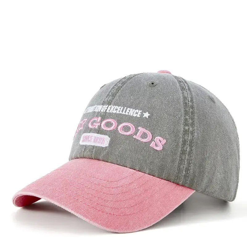 Street Retro Washed Peaked Cap 2025 with Letter Embroidery - Image 4