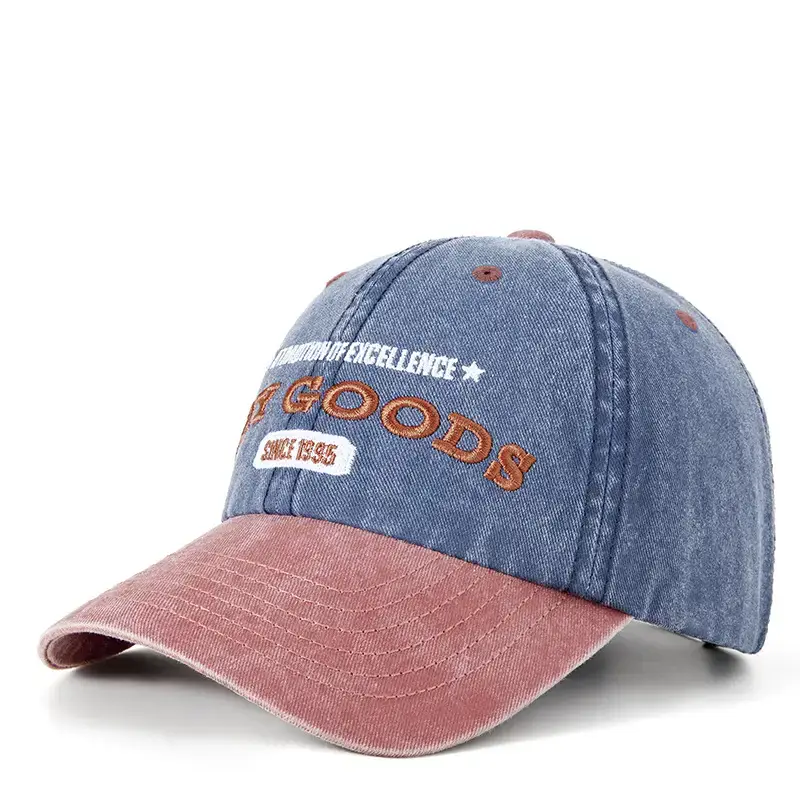 Street Retro Washed Peaked Cap 2025 with Letter Embroidery - Image 5