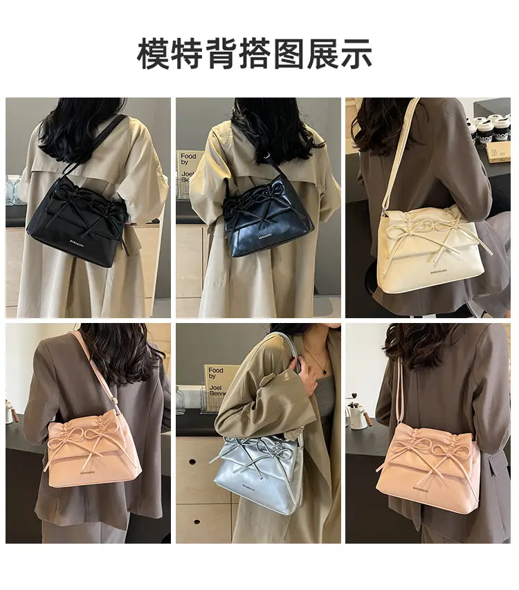 Silver Underarm Bag for Women Large Capacity Autumn Winter — feature 11