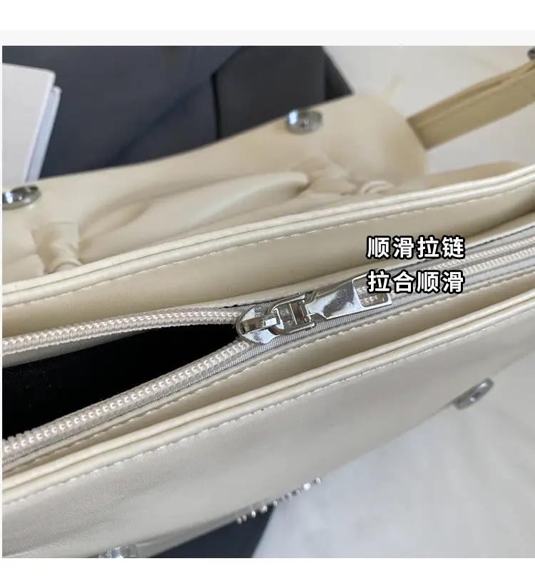 Silver Underarm Bag for Women Large Capacity Autumn Winter — feature 15