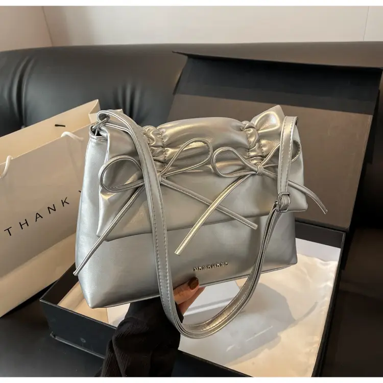 Silver Underarm Bag for Women Large Capacity Autumn Winter — feature 38