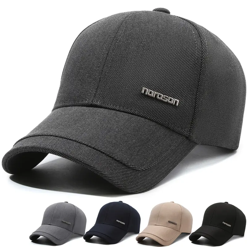 Men's Black Knitted Peak Cap with Brand Logo - Image 7