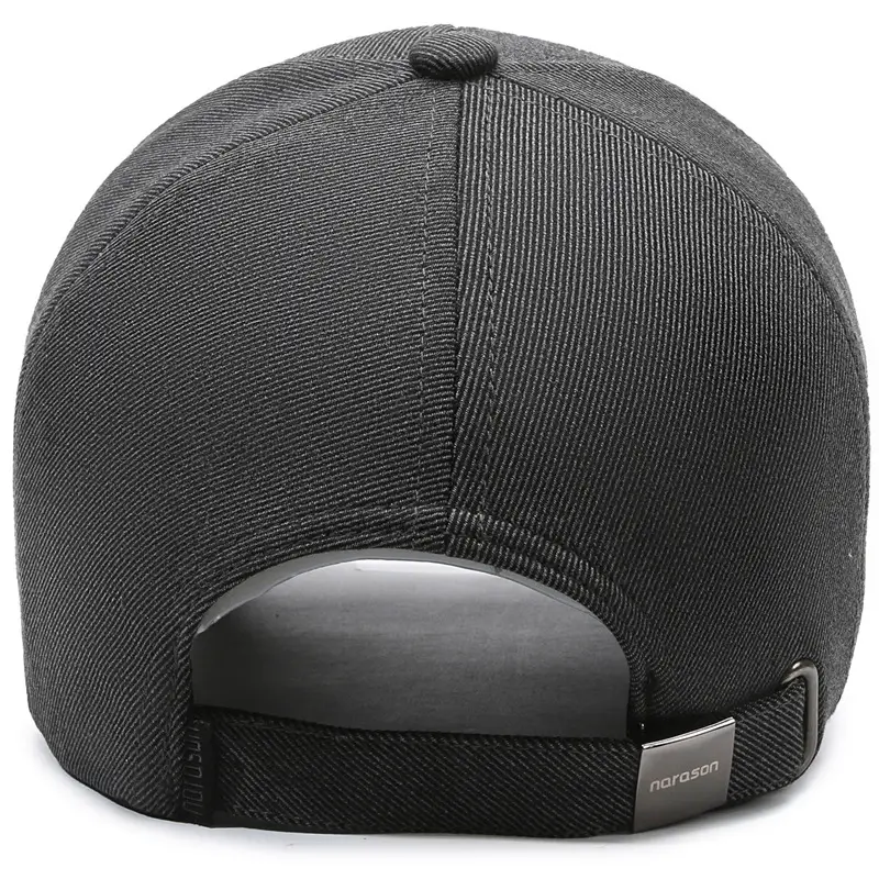 Men's Black Knitted Peak Cap with Brand Logo - Image 8
