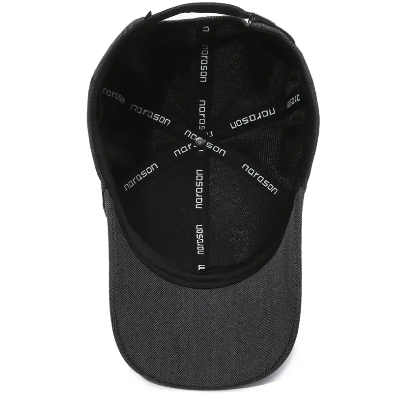 Men's Black Knitted Peak Cap with Brand Logo - Image 9