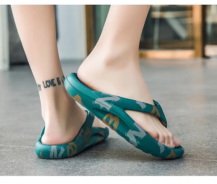 2024 Green Printed Women's Beach Flip Flops — feature 16