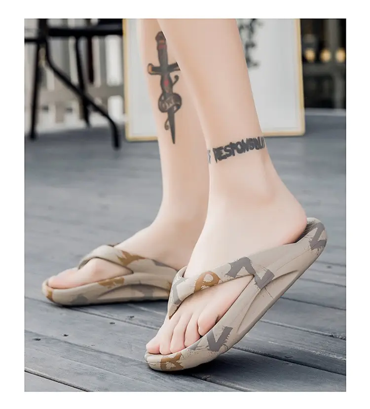 2024 Green Printed Women's Beach Flip Flops — feature 23