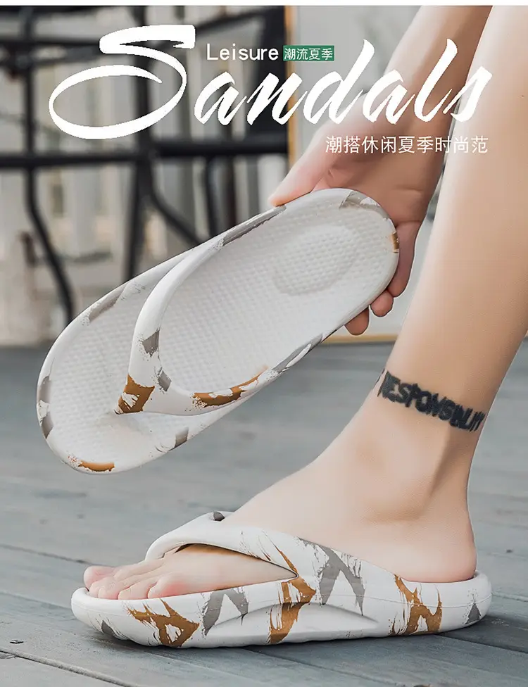 2024 Green Printed Women's Beach Flip Flops — feature 4