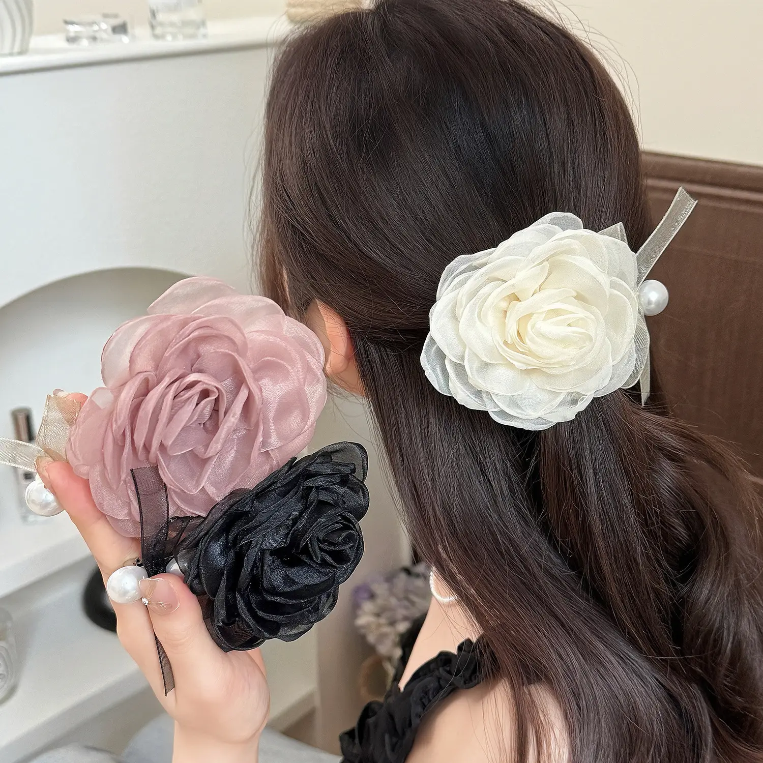 Purple Rose Hairpin Disc for Women Large Grab — feature 24