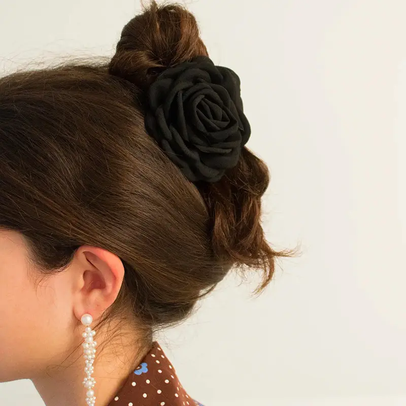 Purple Rose Hairpin Disc for Women Large Grab — feature 3