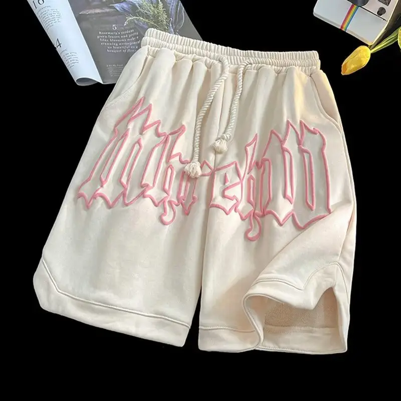 Men's Brown Graphic Crop Shorts Casual Loose Summer - Image 5