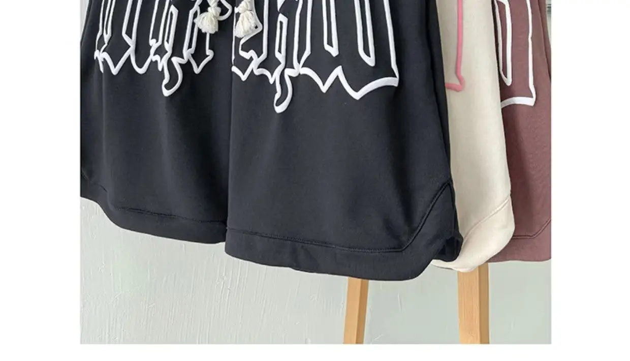 Men's Brown Graphic Crop Shorts Casual Loose Summer — feature 6