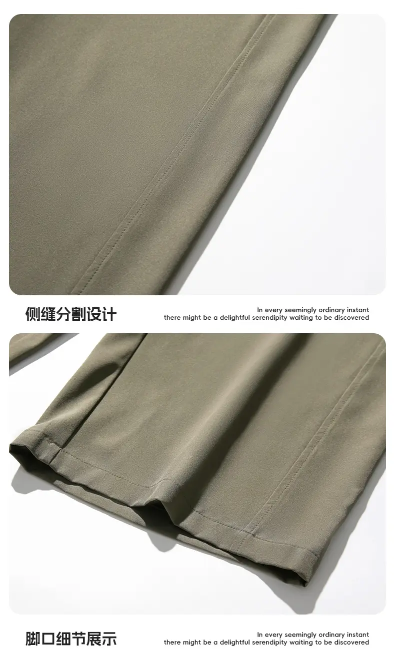Men's Ice Silk Casual Pants Black Loose Summer — feature 30