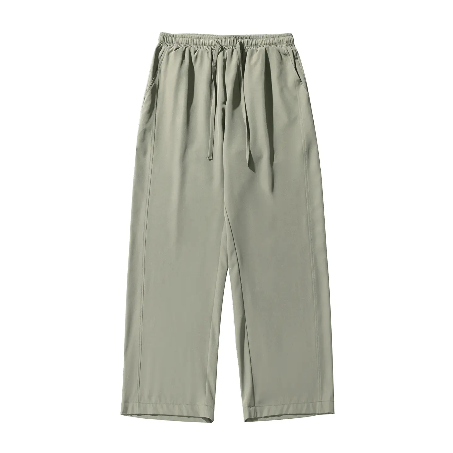 Men's Ice Silk Casual Pants Black Loose Summer - Image 4