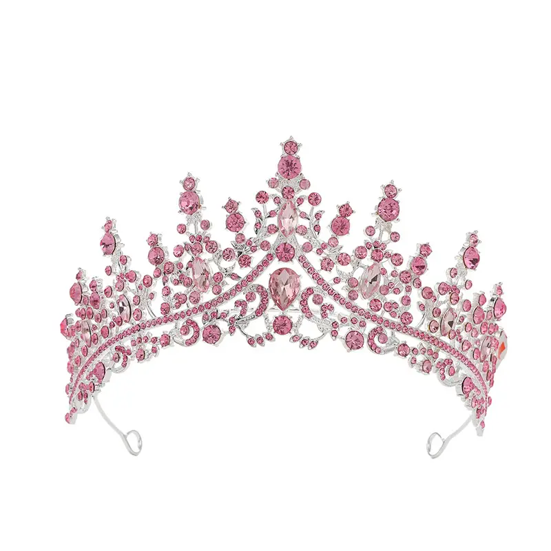 Cross Border Bridal Crown with Rhinestones Gold - Image 5