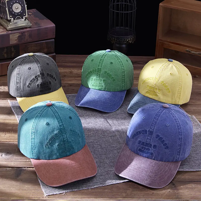 2025 Embroidered Baseball Cap for Men Women Grey Yellow - Image 7