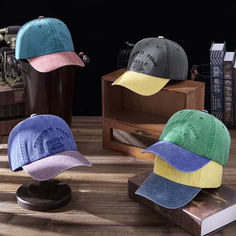 2025 Embroidered Baseball Cap for Men Women Grey Yellow - Image 8