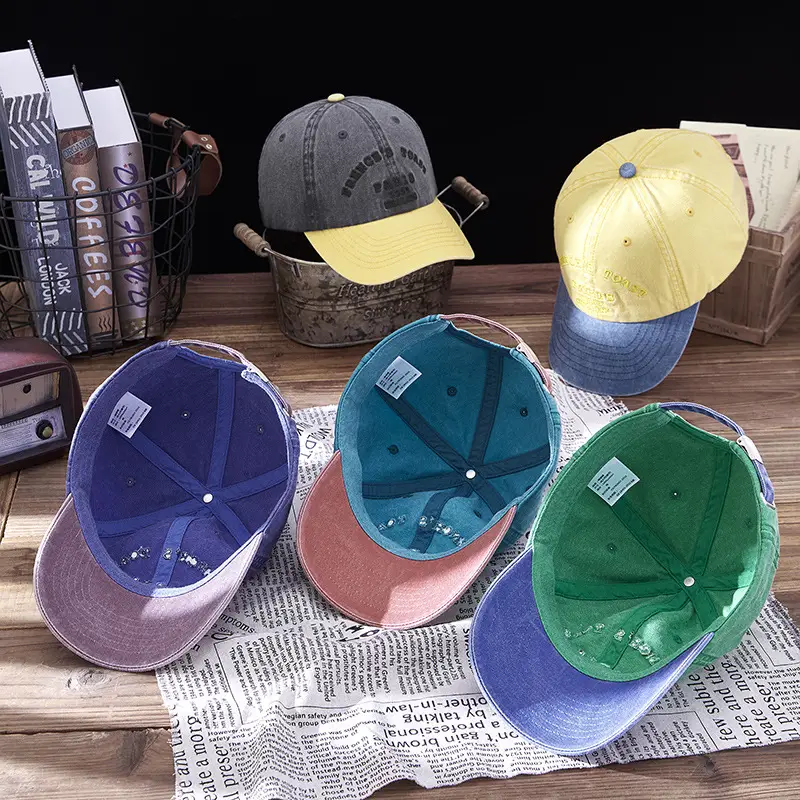 2025 Embroidered Baseball Cap for Men Women Grey Yellow - Image 9