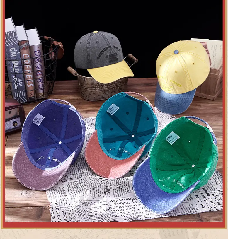 2025 Embroidered Baseball Cap for Men Women Grey Yellow — feature 10