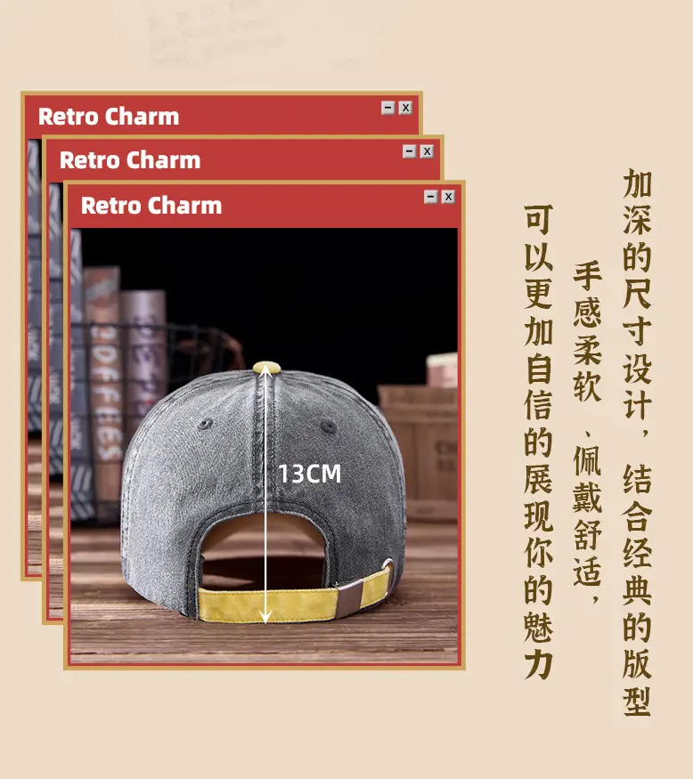 2025 Embroidered Baseball Cap for Men Women Grey Yellow — feature 15
