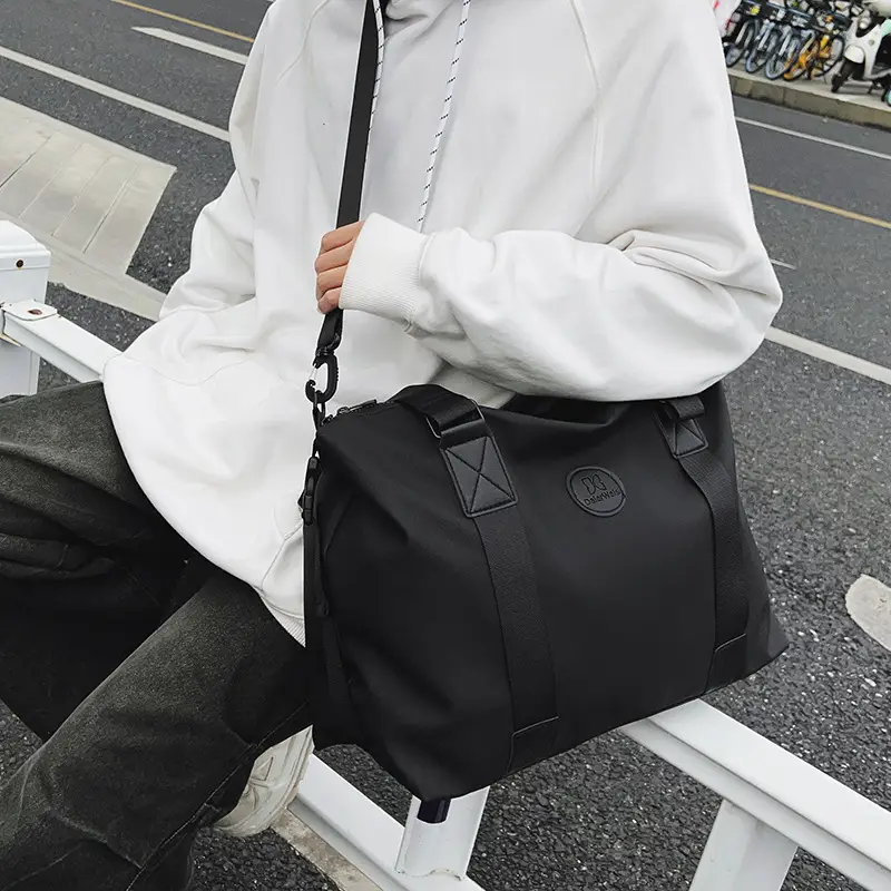 Women's Black Oxford Cloth Tote Bag Large Capacity Spring Summer - Image 7