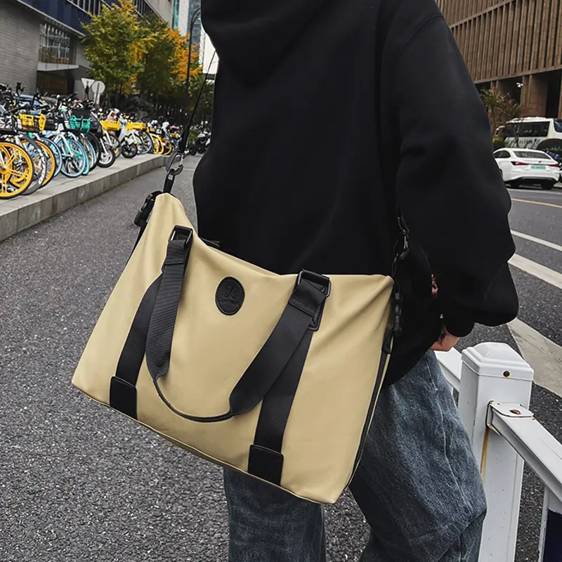 Women's Black Oxford Cloth Tote Bag Large Capacity Spring Summer - Image 8