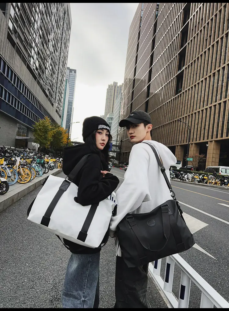 Women's Black Oxford Cloth Tote Bag Large Capacity Spring Summer — feature 14