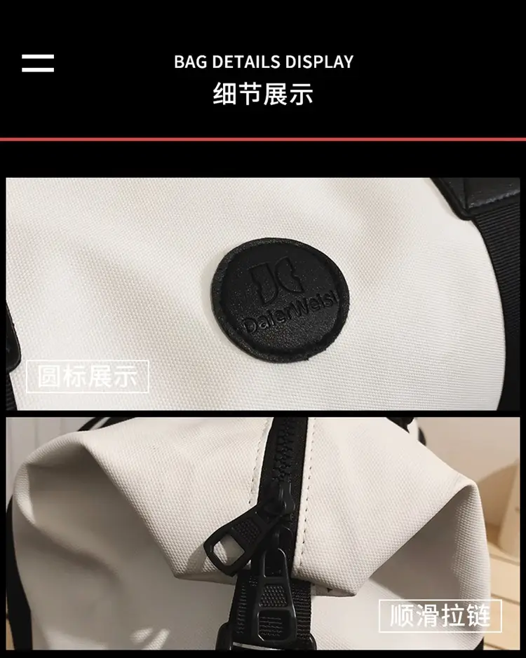 Women's Black Oxford Cloth Tote Bag Large Capacity Spring Summer — feature 31