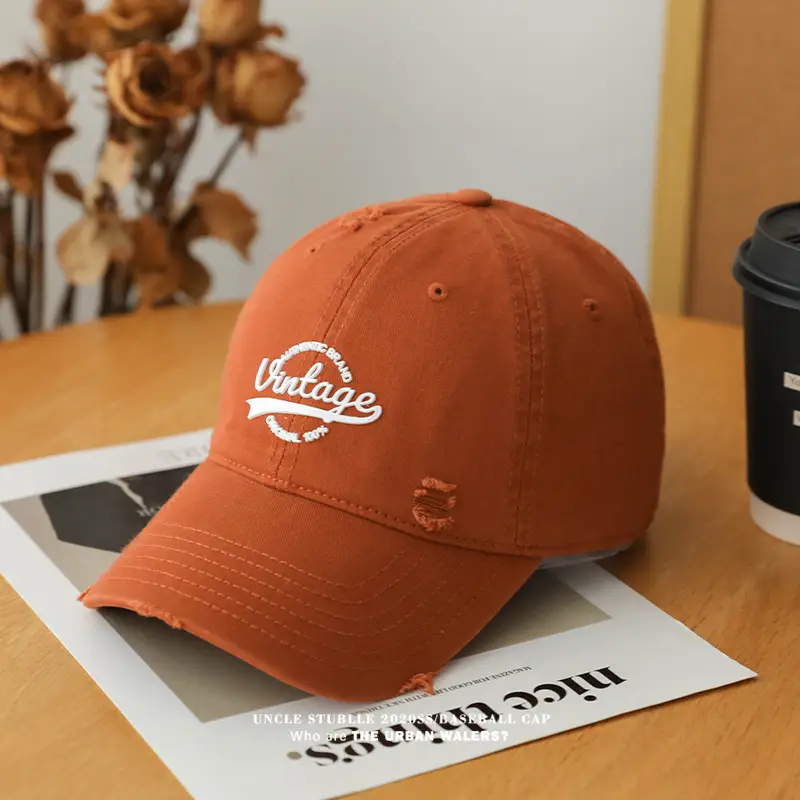 Uncle Stumble Vintage Baseball Cap Beige Wide Brim — feature 12